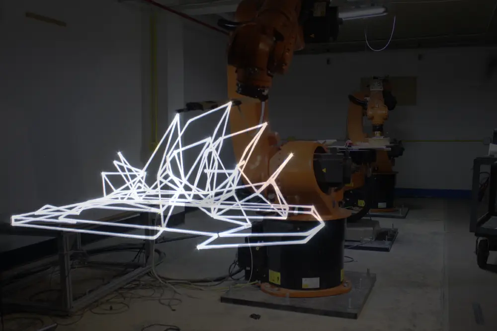 Robotic Light Painting; A low-polygon model of the Sydney Opera House. Jonathan Malott, Austin Texas Architecture